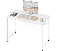 WOLTU Table d'Ordinateur, Bureau Informatique, 120x60 cm, Table, Chambre, Poste de Travail, Cadre en Métal, Bureau Scandinave, en Bois d'Ingénierie, Blanc