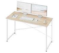 WOLTU Table d'Ordinateur, Bureau Informatique, 140x60 cm, Table, Chambre, Poste de Travail, Cadre en Métal, Bureau Scandinave, en Bois d'Ingénierie, Chêne Clair