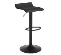 WOLTU Tabouret Bar, Hauteur Réglable, PVC+Métal, Noir + Noir