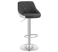 WOLTU Tabouret Bar, Hauteur Réglable, Similicuir, Or | Chaise de bar Haute, Siège pivotant à 360°, avec Dossier et Repose-Pieds, pour Cuisine, Salle à Manger