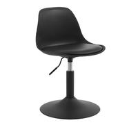 WOLTU Tabouret Bar, Similicuir, Noir | Tabouret de Maquillage Pivotant, Réglable en Hauteur de 39, pour Salle à Manger, Bureau à Domicile, Magasin