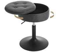 WOLTU Tabouret Coiffeuse, avec Rangement, en PU, Anthracite
