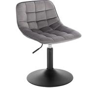 WOLTU Tabouret de Bar Siège en Velours Chaise de Bar avec Dossier Tabouret Rotatif Moderne Hauteur Réglable, Gris Foncé