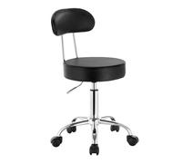 WOLTU Tabouret de Bureau, avec Dossier, en PU, Noir