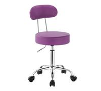 WOLTU Tabouret de Bureau, avec Dossier, en PU, Violet