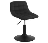 WOLTU Tabouret de Coiffeuse, Chaise de Maquillage Pivotante avec Dossier et Réglable en Hauteur, pour Salon, Chambre à Coucher, Salle à Manger, Bureau à Domicile, Velours, Noir