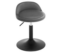 WOLTU Tabouret de Coiffeuse, Tabouret Pivotant Réglable en Hauteur 42,5-58 cm, en Velours, pour Salle à Manger, Cuisine, Salon, Chambre à Coucher,Gris foncé,BH424dgr-1