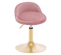WOLTU Tabouret de Coiffeuse, Tabouret Pivotant Réglable en Hauteur 42,5-60 cm, en Velours, pour Salle à Manger, Cuisine, Salon, Chambre à Coucher,Bureau,Rose,BH425rs-1