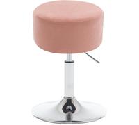 WOLTU Tabouret de Maquillage Pivotant, Tabouret de Bar Rond en Velours Côtelé, Réglable en Hauteur, Rembourré, Rose W0ATT0350-1