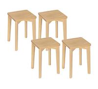 WOLTU Tabouret en Bois Massif, Chaise Salle à Manger, Chaise de Cuisine, Tabouret Cuisine, Tabouret de Salle à Manger, Tabouret Rectangulaire, Siège Carré, Hauteur 44,5cm, BH344ei-4
