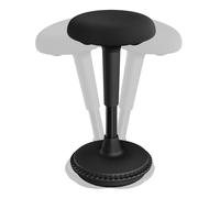 WOLTU Tabouret Ergonomique à Bascule, Tabouret Dynamique, Siège Assis-Debout Pivotant, Hauteur Réglable 55,5 à 74 cm, pour Bureau à Domicile, Noir