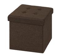 WOLTU Tabouret Pouf de Rangement en Lin, Pliable