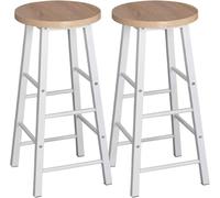 WOLTU Tabourets Bar Lot de 2, Structure en Acier Stable, Chêne Clair