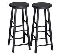 WOLTU Tabourets Bar Lot de 2, Structure en Acier Stable, Noir