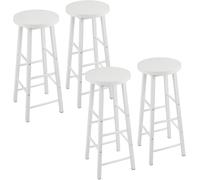 WOLTU Tabourets Bar Lot de 4, Structure en Acier Stable, Blanc