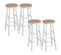 WOLTU Lot de 4 Tabourets de Bar, Tabouret de Bistrot, Chaise Stable et Durable, Surface d'assise en MDF, Chêne Clair