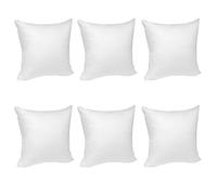 WOLTU Taies d'Oreillers 6 pièces en Coton Housse de Coussin avec Fermeture éclair 45x45cm,Blanc