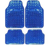 WOLTU Tapis de voiture universel lot de 4,Tapis plastique,Tapis Moquette,tapis de sol pour voiture en PVC,Bleu