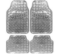 WOLTU Tapis de voiture universel lot de 4,Tapis plastique,Tapis Moquette,tapis de sol pour voiture en PVC,Argent
