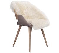 WOLTU Tapis en laine de mouton écologique (Schaffell), vrai fell naturel doux et duveteux. Pour salon, chambre à coucher, chambre d’enfant : tapis devant lit ou pour chaise/canapé. Blanc,(90-100)×60cm