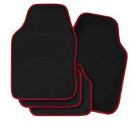 WOLTU Tapis Voiture Universel, Tapis de Voiture Antidérapant, en Tissu, Rouge