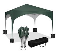 WOLTU Tente de Fête avec 4 Sacs de Sable, Tonnelle de Jardin, Pavillon Pop-Up avec Toit en Demi-Cercle, Pliante pour Marché en Plein Air, Auvent Imperméable, Pare-Soleil 3x3m Vert