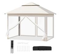 WOLTU Tente de Jardin 3x3m Pop up avec moustiquaire Beige