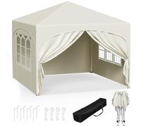 WOLTU Tonnelle 3x3m Pop up avec 4 parois Beige