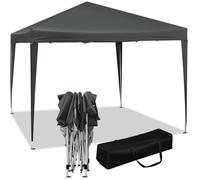WOLTU Tonnelle de Jardin, Tente Pliante. Protection du Soleil UV 50+, Facile à Installer Hauteur Réglable 3x3m, Anthracite