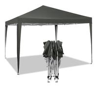 WOLTU Tonnelle de Jardin, Tente Pliante, Protection du Soleil UV 50+, Facile à Installer Hauteur Réglable 3x3m, Gris