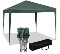 WOLTU Tonnelle de Jardin Tente Pliante Auvent Pliable Imperméable Protection du Soleil UV 50+ Sac de Transport Inclus Facile à Installer Hauteur Réglable 3x3m Vert