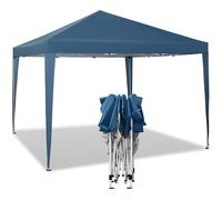 WOLTU Tonnelle de Jardin, Tente Pliante, Protection du Soleil UV 50+, Facile à Installer Hauteur Réglable 3x3m, Bleu