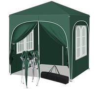 WOLTU Tonnelle Pliable 2x2m avec 4 Parois Amovibles - Protection Solaire UPF 50+, Cadre en Acier Résistant au Vent, Réglable 3 Hauteurs, Pergola Portable pour Jardin/Plage/Camping - Vert