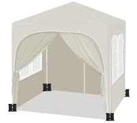 WOLTU Tonnelle Pliable 2x2m Pavillon avec 4 parois avec Sacs de Sable Beige