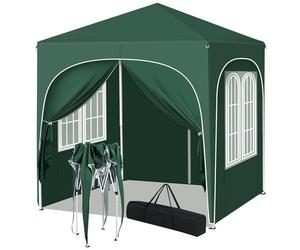 WOLTU Tonnelle Pliable Barnum Jardin 2x2m Pop up avec 4 parois Vert