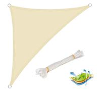 WOLTU Voile d’ombrage en HDPE,Triangulaire,4.2X4.2X6 m,Crème