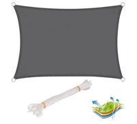 WOLTU Voile d’ombrage rectangulaire en polyester, protection contre le soleil avec protection UV pour jardin ou camping,4x6m, Gris