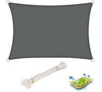 WOLTU Voile d’ombrage rectangulaire en polyester,protection contre le soleil avec protection UV pour jardin ou camping,2x3m Gris