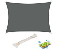 WOLTU Voile d’ombrage rectangulaire en polyester,protection contre le soleil avec protection UV pour jardin ou camping,5x7m Gris