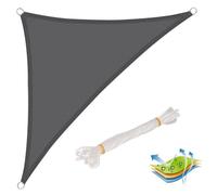 WOLTU Voile d'ombrage Triangulaire 3.6x3.6x5.1 m Imperméable Anti 93% UV résistant à l'eau Protection Contre Le Vent Polyester avec Protection UV pour Jardin terrasse Camping Gris