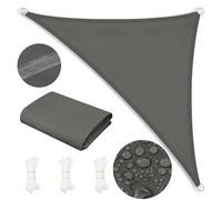 WOLTU Voile d'Ombrage Imperméable en PES, 200 g/m² Polyester, Toile Parasol Protection Solaire et Rayons UV avec Œillets D et Cordes pour Patio Balcon Terrasse Camping, 2,5x2,5x3,5 m, Gris foncé