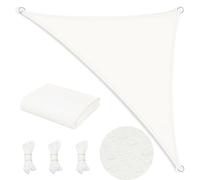 WOLTU Voile d'Ombrage Imperméable en PES, 200 g/m² Polyester, Toile Parasol Protection Solaire et Rayons UV avec Œillets D et Cordes pour Patio Balcon Terrasse Camping Extérieur, 2,5x2,5x3,5 m, Beige