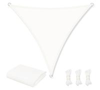WOLTU Voile d'Ombrage Imperméable en PES, 200 g/m² Polyester, Toile Parasol Protection Solaire et Rayons UV avec Œillets D et Cordes pour Patio Balcon Terrasse Camping Extérieur, 5x7x7 m, Beige