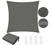 WOLTU Voile d'Ombrage Imperméable,Toile Parasol Protection Solaire et Rayons UV,pour Balcon,Terrasse,Camping,2x2m,Gris foncé