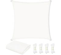 WOLTU Voile d'Ombrage Imperméable,Toile Parasol Protection Solaire et Rayons UV,pour Balcon,Terrasse,Camping,2x2m,Beige