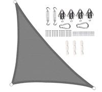 WOLTU Voile d'ombrage Triangulaire 2,5 x 2,5 x 3,5 m Protection Solaire HDPE perméable à l'air Protection UV avec kit de Fixation