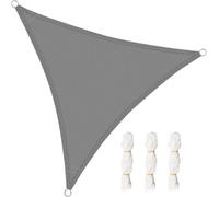 WOLTU Voiles d'ombre Triangle 2x2x2 m Respirante en HDPE, Toile d'ombrage Protection Solaire, Anti 85% UV Contre Le Vent, pour Jardin terrasse Camping Gris