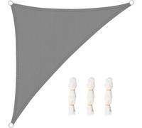 WOLTU Voiles d'ombre Triangle 3x3x4.25 m Respirante en HDPE, Toile d'ombrage Protection Solaire, Anti 85% UV Contre Le Vent, pour Jardin terrasse Camping Gris