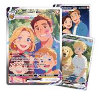 WolunLi Carte Poke personnalisée avec photo, nom et texte - Carte portrait Poke personnalisable - Cadeau d'anniversaire de mariage style4