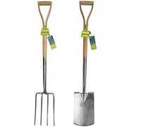 Wolvercroft Garden Centre Burgon & Ball RHS Bêche et fourche en acier inoxydable